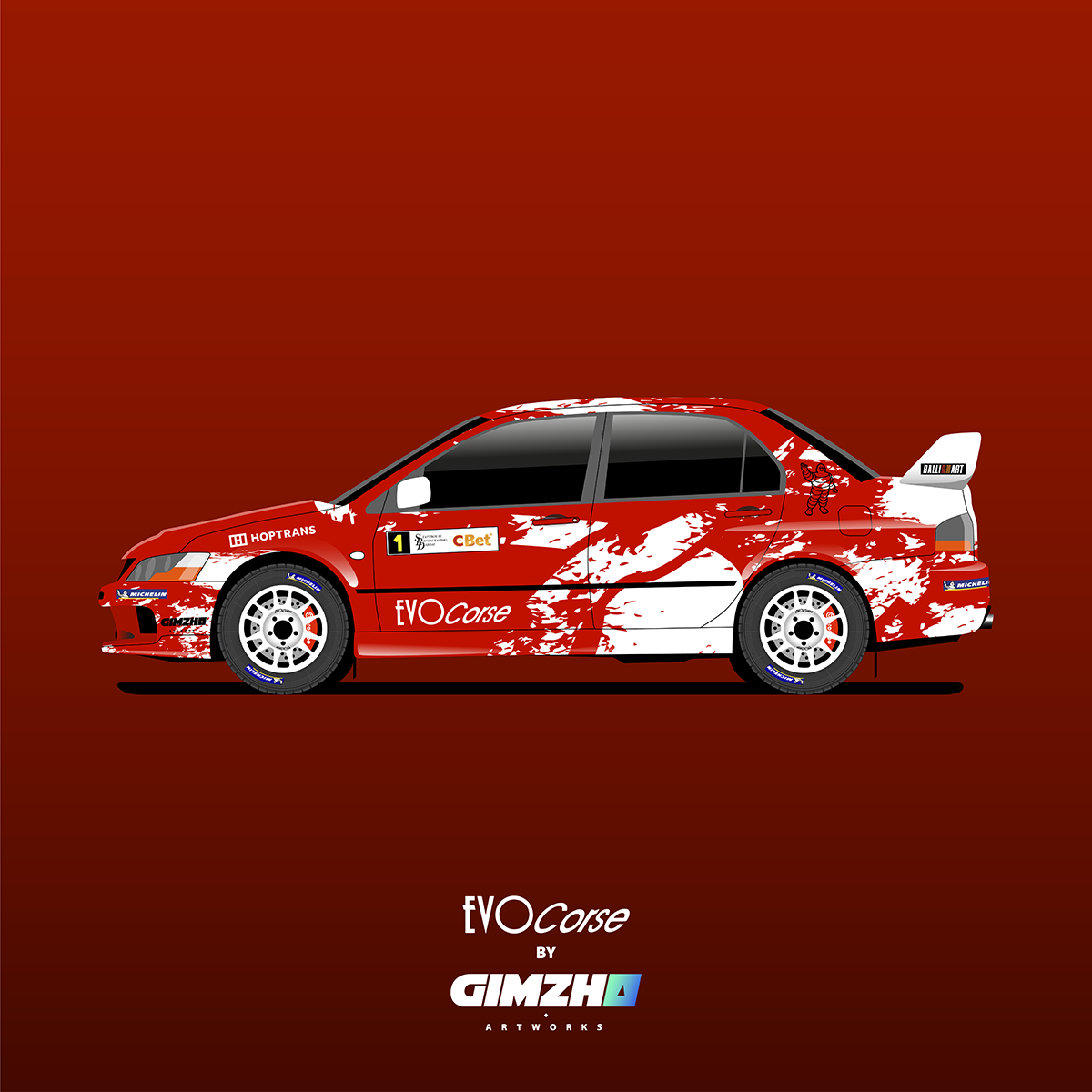 Subaru and Renault Evo Corse Sanremo Corse 8x18"