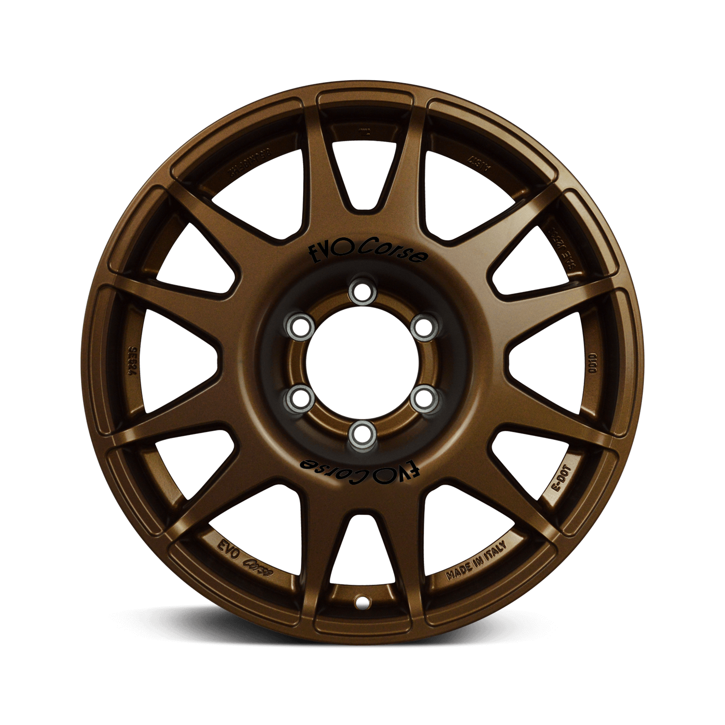 Evo Corse wheel for toyota land cruiser 300 series and Prado 250. the 4x4 off road alloy wheel with the highest high load rating for overlanding, rally, 4wd expedition and GVM upgrades in australia. LC250 lc300 wheels, 300 series wheels, 300 series landcruiser wheels, what is the best offset for prado 250 or land cruiser 300 wheels? This 18x8.5 ET47 ET40 ET38 ET25 ET20. front view matt bronze