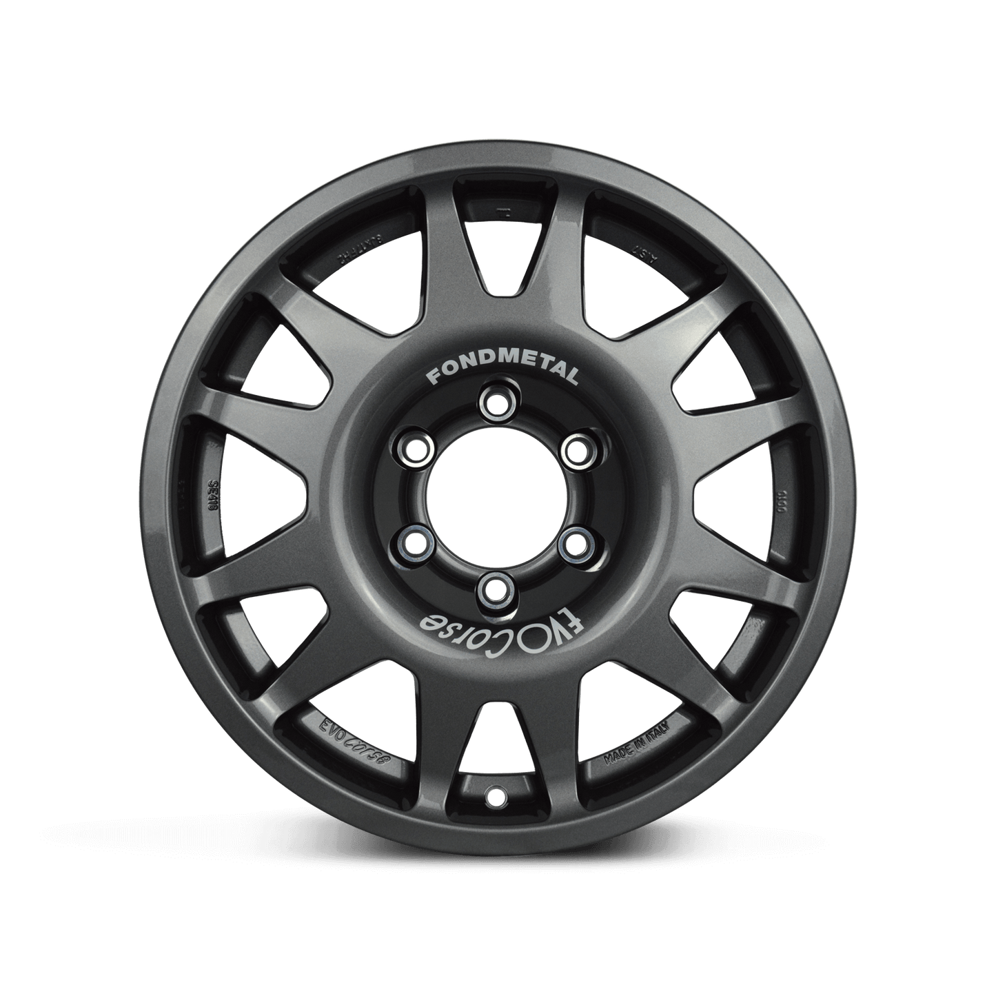 Ineos Grenedier alloy wheel for the grenedier, gloss anthracite front view by Evo Corse, made in Italy, 17 x 8 inch 45 offset, an alloy race wheel off-road best offset and load rating for the grenadier by Ineos , suits BFG Toyo Falken Good Year etc