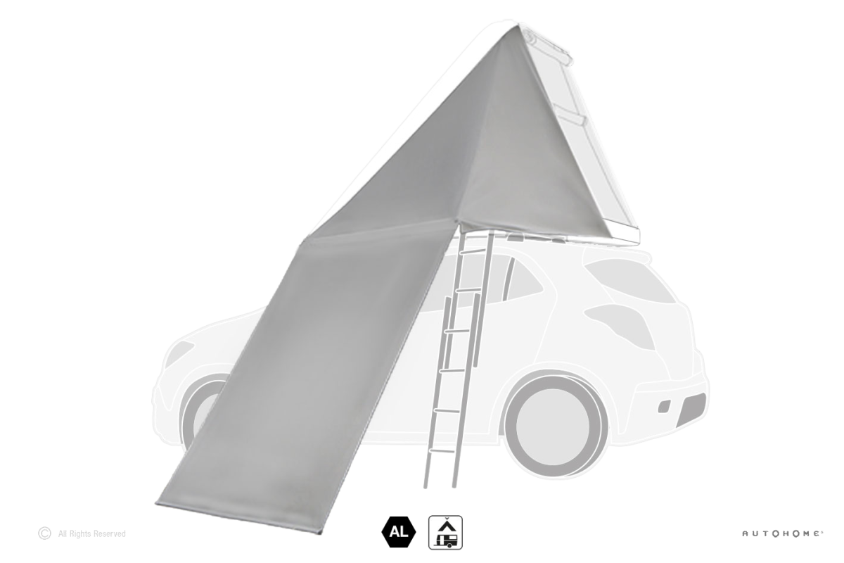 best hard shell roof top tent in australia now has an awning, the columbus awning covers the roof top tent entry so you can get in your roof top tent under cover and stay dry