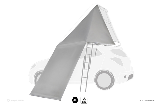 best hard shell roof top tent in australia now has an awning, the columbus awning covers the roof top tent entry so you can get in your roof top tent under cover and stay dry