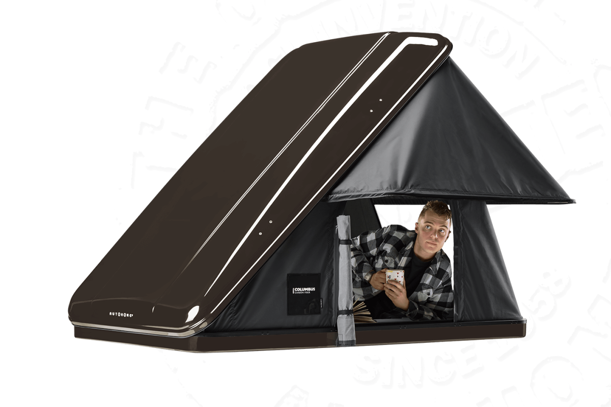 The lightest and the best carbon fiber roof top tent in Australia, carbon fibre roof top tent, Autohome made in Italy. Better than Baroud vs icamper vs Autohome. Best fabric for a roof top tent, best roof top tent in the world, insulated rooftop tent. Aluminium vs fiberglass roof top tent. 3/4 view
