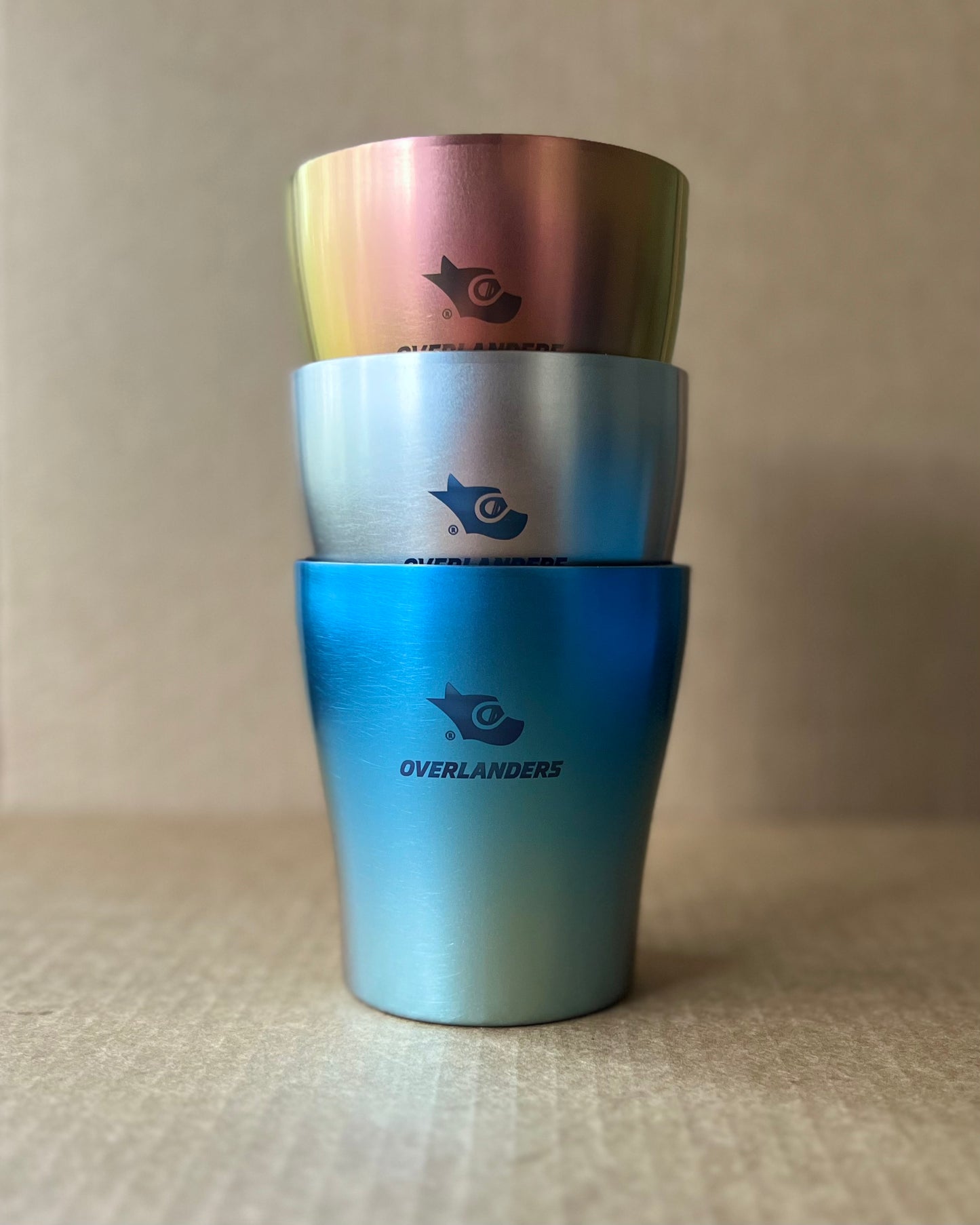 Overlanders Titanium Double-wall Cup, Pink-Gold, made in Japan