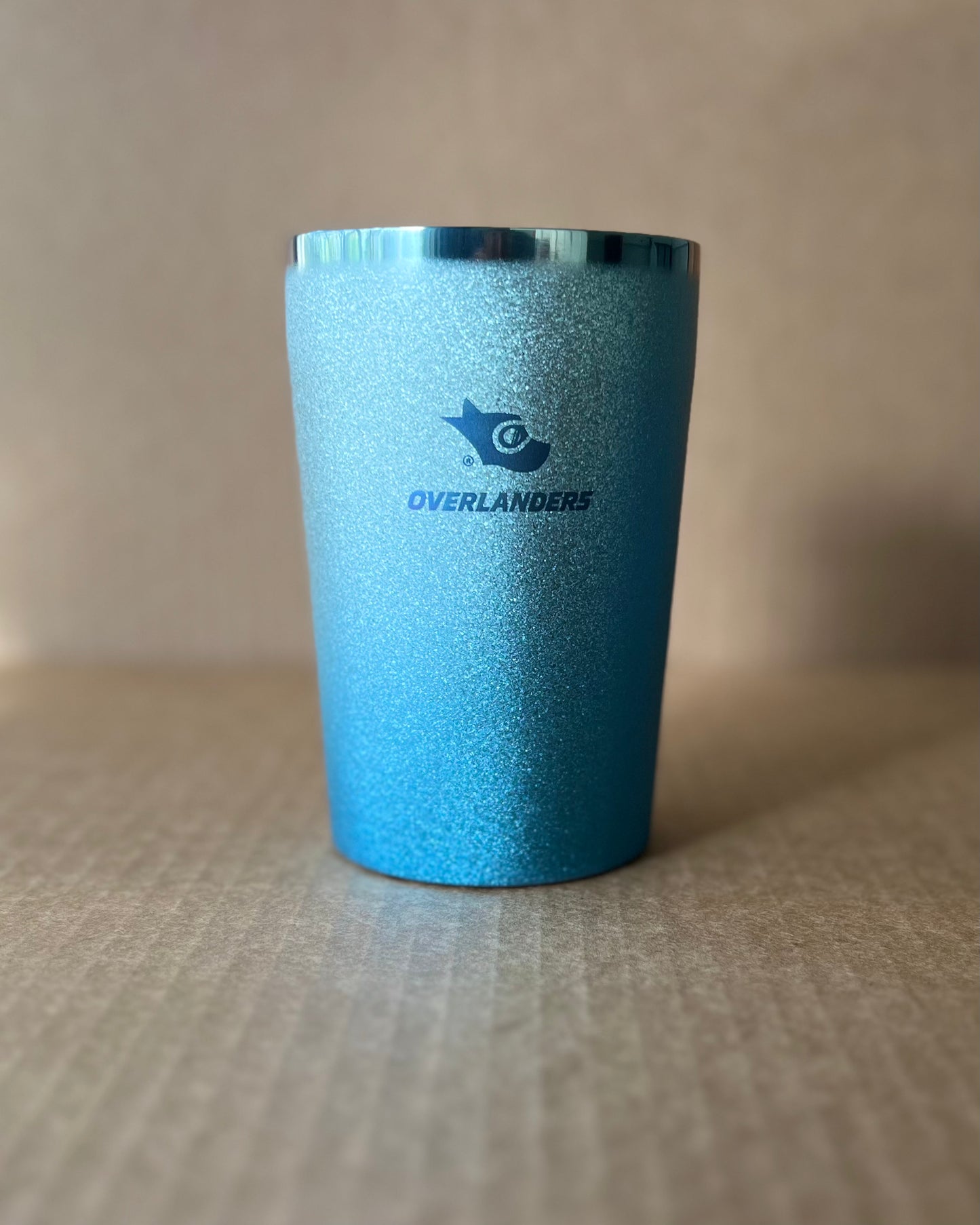 Overlanders Titanium Double-wall Cup, Blue fleck, made in Japan