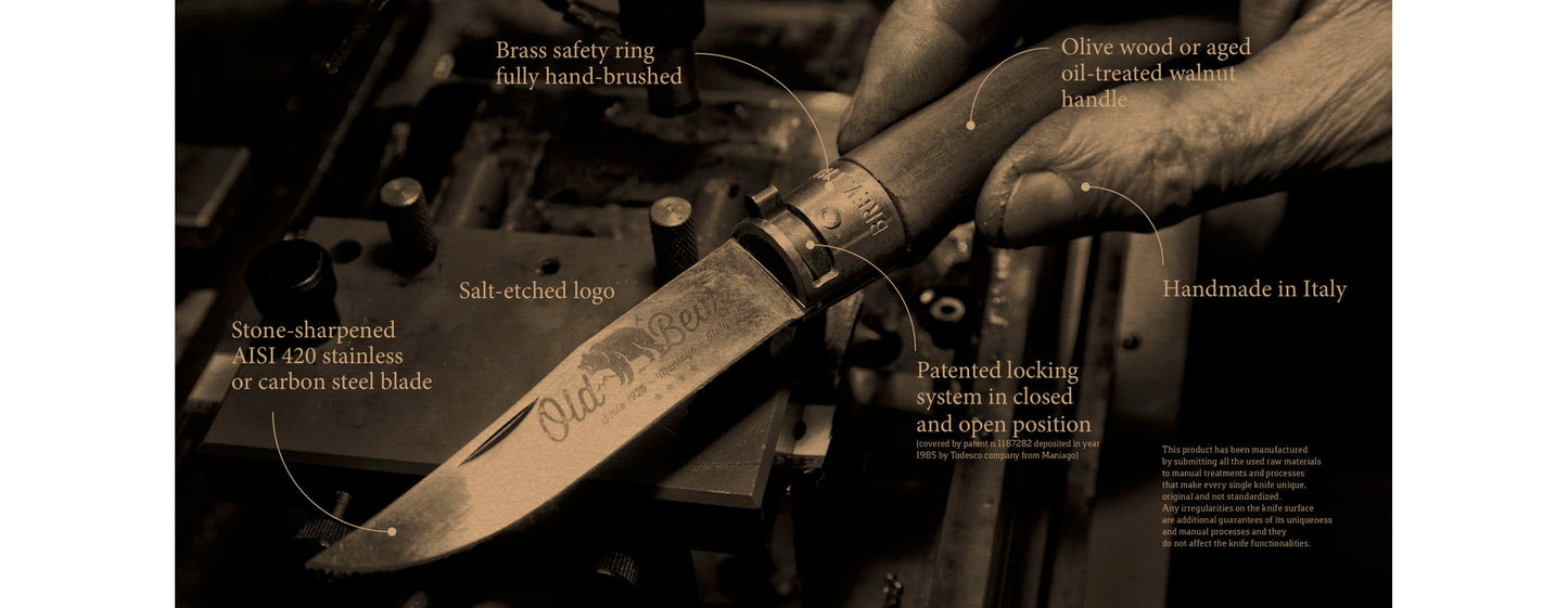 pocket knife australia. wood handle wooden Like Opinel, edc folding folder pocket knives with pouch and sharpener, better than a multi-tool ? Great camp knife design. Old Bear knives, antonini, italy. stainless vs carbon