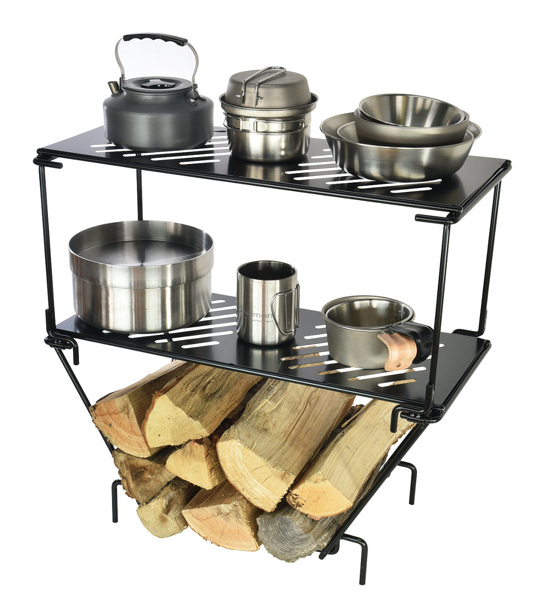 Belmont BM-283 Iron wood rack PLUS / table (with storage case)