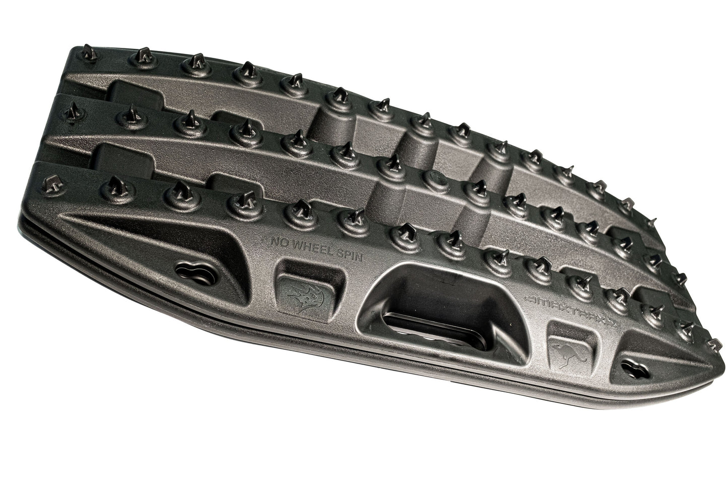 maxtrax mini jaxbase black showing the base. overlanders traction aid in a compact package. stack them like normal tracks, at the bottom of a set of 4