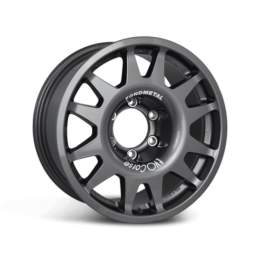 Evo Corse wheel axo view in anthracite for land cruiser 200 series 8 x 17 inch ET40 strongest alloy wheel for dakar and other overlanding 