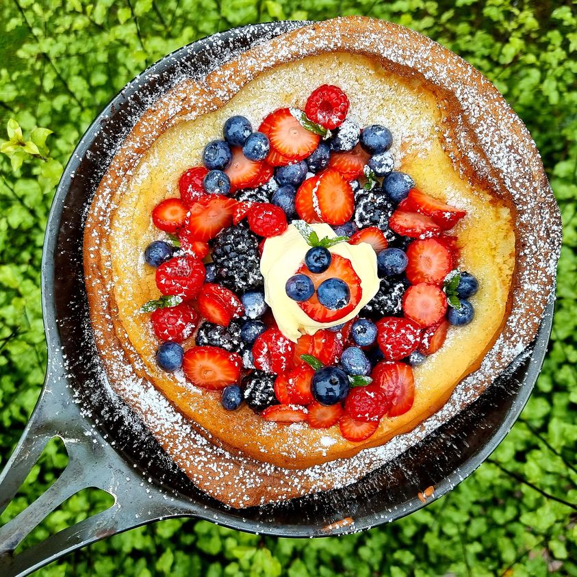 Solid Teknics 18cm Wrought Iron 'Quenched' Pan/ Skillet