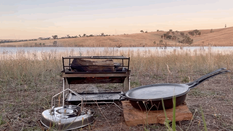 Solidteknics pans, camping gear and fire pits for over the fire cooking, kettles and sunsets, hard shell roof top tents and outdoors and overlanders equipment for life
