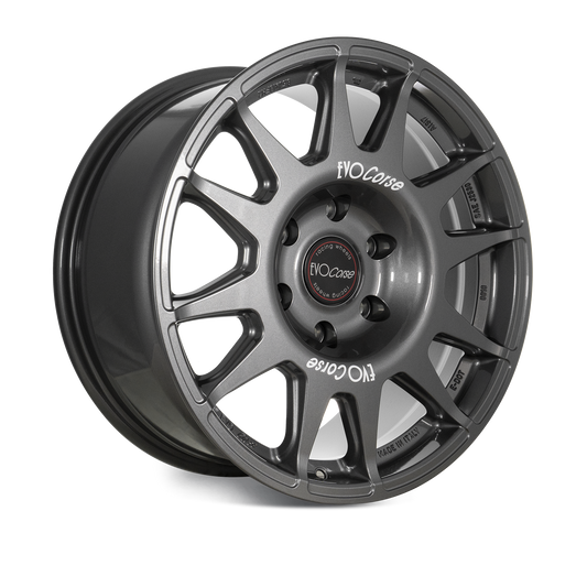 Evo Corse wheel for toyota land cruiser 300 series and Prado 250. the 4x4 off road alloy wheel with the highest high load rating for overlanding, rally, 4wd expedition and GVM upgrades in australia. LC250 lc300 wheels, 300 series wheels, 300 series landcruiser wheels, what is the best offset for prado 250 or land cruiser 300 wheels? This 18x8.5 ET47 ET40 ET38 ET25 ET20. axo view gray anthracite glossy