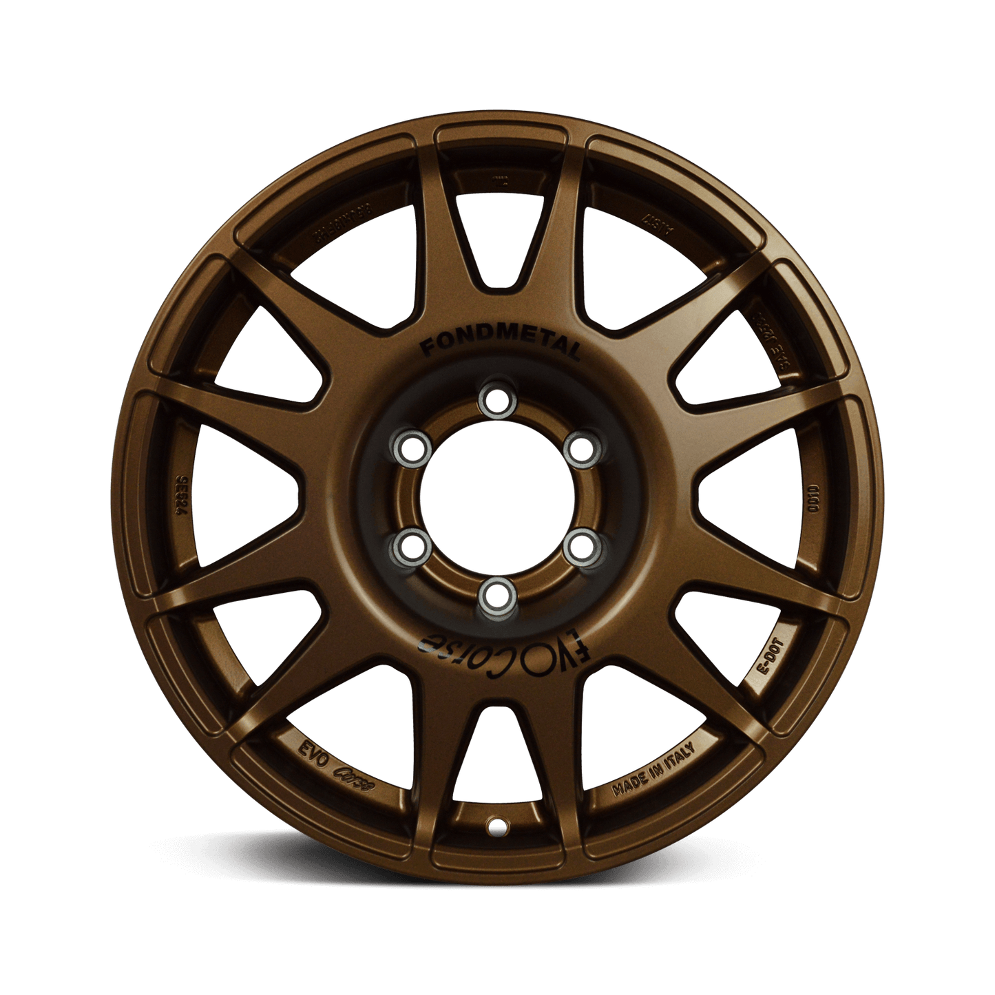Evo Corse wheel front view mat bronze, for toyota land cruiser 300 series. the 4x4 off road allow wheel with the highest high load rating for overlanding, rally, 4wd expedition use in australia