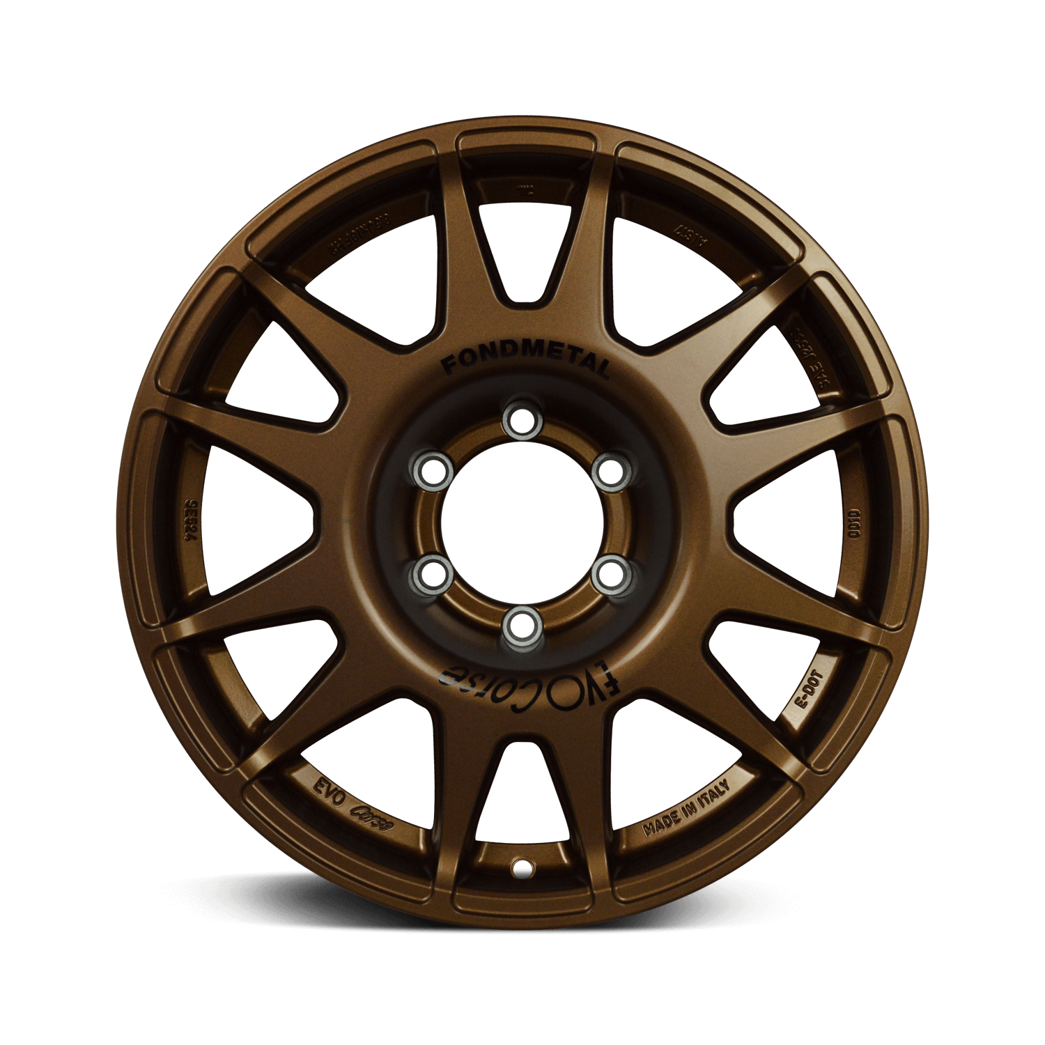 Evo Corse wheel front view mat bronze, for toyota land cruiser 300 series. the 4x4 off road allow wheel with the highest high load rating for overlanding, rally, 4wd expedition use in australia