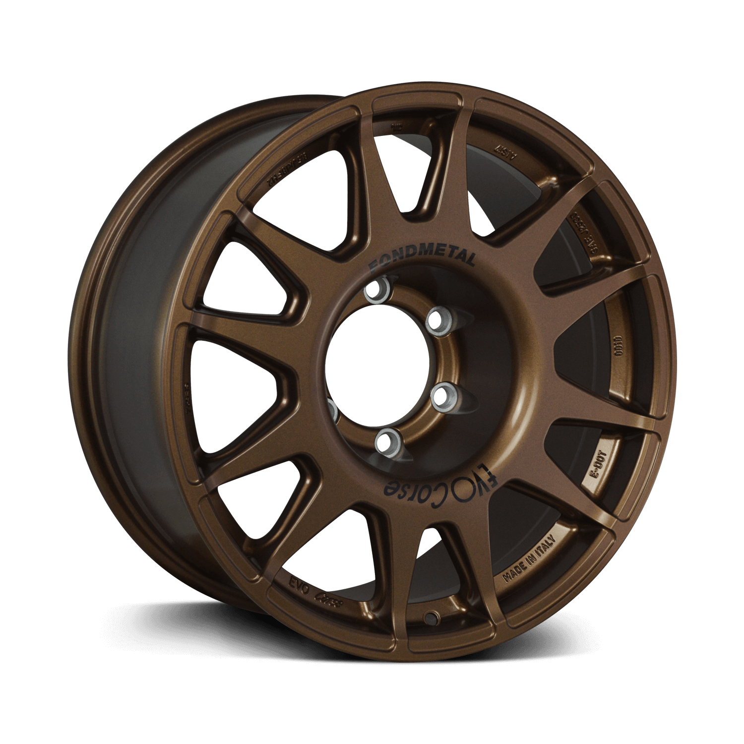 Evo Corse wheel axo view mat bronze, for toyota land cruiser 300 series. the 4x4 off road allow wheel with the highest high load rating for overlanding, rally, 4wd expedition use in australia