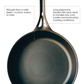 22cm Wrought-iron 'Quenched' Sautuese Pan