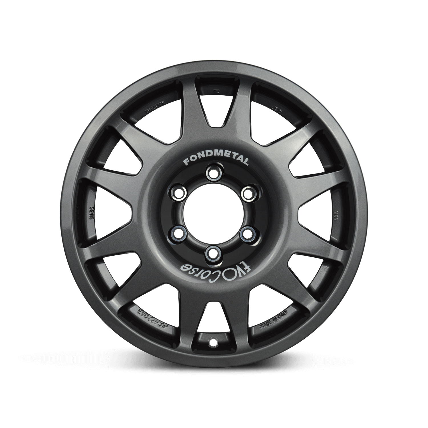 Evo Corse wheel front view in anthracite for land cruiser 200 series 8 x 17 inch ET40 strongest alloy wheel for dakar and other overlanding