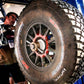 Evo Corse rally raid wheels being changed at dakar, dakar zero, the best lightest strongest 4wd and overlanding alloy wheel for the prado land cruiser new defender 70 series fj cruiser