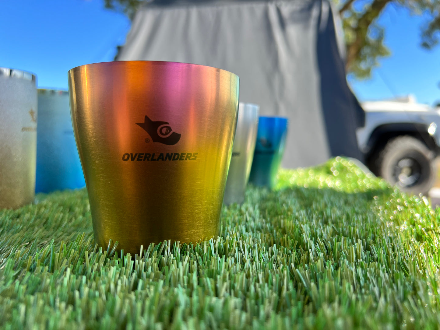 Overlanders Titanium Double-wall Cup, Pink-Gold, made in Japan