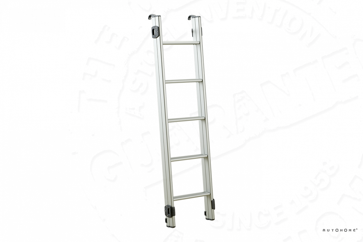 Autohome ladder; the best roof top tent ladder in the world, lightest rooftop tent ladder, light and strong, two-part ladder vs telescopic. Two-part ladder better than telescopic. Comfortable ladder rungs with rounded edges. Strong, lightweight ladder, easy to use. FWD roof rack ladder