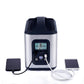 Amptron P750 750Wh Lithium Portable Power Pack front view with usb ports lifepo4 plugged in accessories