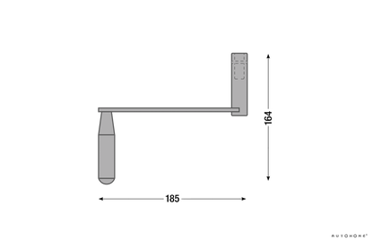 maggiolina winder handle by autohome, standard size handle for hard shell roof top tent. not the fastest tent setup but the most reliable and still very quick